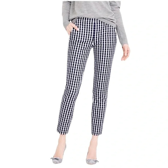 {J. Crew} "Martie" Ankle Length Slim Straight Leg Stretch Trousers Pants - Picture 1 of 5